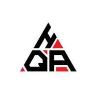 diseño de logotipo de letra triangular hqa con forma de triángulo. monograma de diseño de logotipo de triángulo hqa. plantilla de logotipo de vector de triángulo hqa con color rojo. logotipo triangular hqa logotipo simple, elegante y lujoso.