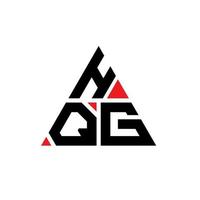 diseño de logotipo de letra triangular hqg con forma de triángulo. monograma de diseño de logotipo de triángulo hqg. plantilla de logotipo de vector de triángulo hqg con color rojo. logotipo triangular hqg logotipo simple, elegante y lujoso.