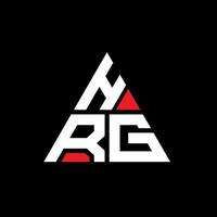HRG triangle letter logo design with triangle shape. HRG triangle logo design monogram. HRG triangle vector logo template with red color. HRG triangular logo Simple, Elegant, and Luxurious Logo.