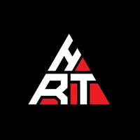 diseño de logotipo de letra de triángulo hrt con forma de triángulo. monograma de diseño de logotipo de triángulo hrt. plantilla de logotipo de vector de triángulo hrt con color rojo. logo triangular hrt logo simple, elegante y lujoso.