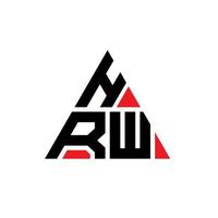 diseño de logotipo de letra de triángulo hrw con forma de triángulo. monograma de diseño de logotipo de triángulo hrw. plantilla de logotipo de vector de triángulo hrw con color rojo. logotipo triangular hrw logotipo simple, elegante y lujoso.