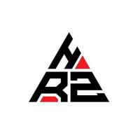 diseño de logotipo de letra de triángulo hrz con forma de triángulo. monograma de diseño de logotipo de triángulo hrz. plantilla de logotipo de vector de triángulo hrz con color rojo. logo triangular hrz logo simple, elegante y lujoso.