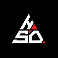 HSO triangle letter logo design with triangle shape. HSO triangle logo design monogram. HSO triangle vector logo template with red color. HSO triangular logo Simple, Elegant, and Luxurious Logo.