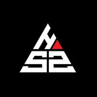 diseño de logotipo de letra triangular hsz con forma de triángulo. monograma de diseño del logotipo del triángulo hsz. plantilla de logotipo de vector de triángulo hsz con color rojo. logotipo triangular hsz logotipo simple, elegante y lujoso.