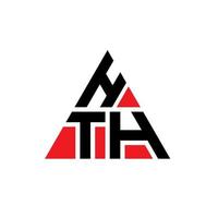 diseño de logotipo de letra de triángulo hth con forma de triángulo. monograma de diseño de logotipo de triángulo hth. plantilla de logotipo de vector de triángulo hth con color rojo. logotipo triangular h logotipo simple, elegante y lujoso.