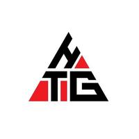 HTG triangle letter logo design with triangle shape. HTG triangle logo design monogram. HTG triangle vector logo template with red color. HTG triangular logo Simple, Elegant, and Luxurious Logo.