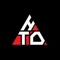 diseño de logotipo de letra de triángulo hto con forma de triángulo. monograma de diseño de logotipo de triángulo hto. plantilla de logotipo de vector de triángulo hto con color rojo. logotipo triangular hto logotipo simple, elegante y lujoso.