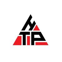 diseño de logotipo de letra de triángulo htp con forma de triángulo. monograma de diseño de logotipo de triángulo htp. plantilla de logotipo de vector de triángulo htp con color rojo. logotipo triangular htp logotipo simple, elegante y lujoso.