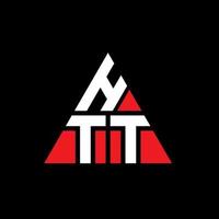 diseño de logotipo de letra de triángulo htt con forma de triángulo. monograma de diseño de logotipo de triángulo htt. plantilla de logotipo de vector de triángulo htt con color rojo. logotipo triangular htt logotipo simple, elegante y lujoso.