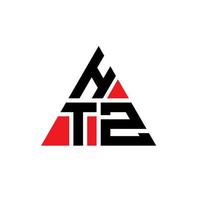 diseño de logotipo de letra triangular htz con forma de triángulo. monograma de diseño de logotipo de triángulo htz. plantilla de logotipo de vector de triángulo htz con color rojo. logotipo triangular htz logotipo simple, elegante y lujoso.