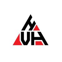 diseño de logotipo de letra triangular hvh con forma de triángulo. monograma de diseño de logotipo de triángulo hvh. plantilla de logotipo de vector de triángulo hvh con color rojo. logotipo triangular hvh logotipo simple, elegante y lujoso.