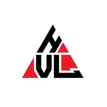 HVL triangle letter logo design with triangle shape. HVL triangle logo design monogram. HVL triangle vector logo template with red color. HVL triangular logo Simple, Elegant, and Luxurious Logo.