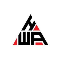 diseño de logotipo de letra triangular hwa con forma de triángulo. monograma de diseño del logotipo del triángulo hwa. plantilla de logotipo de vector de triángulo hwa con color rojo. logotipo triangular hwa logotipo simple, elegante y lujoso.