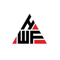 diseño de logotipo de letra de triángulo hwf con forma de triángulo. monograma de diseño de logotipo de triángulo hwf. plantilla de logotipo de vector de triángulo hwf con color rojo. logotipo triangular hwf logotipo simple, elegante y lujoso.