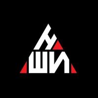 diseño de logotipo de letra de triángulo hwn con forma de triángulo. monograma de diseño de logotipo de triángulo hwn. plantilla de logotipo de vector de triángulo hwn con color rojo. logotipo triangular hwn logotipo simple, elegante y lujoso.