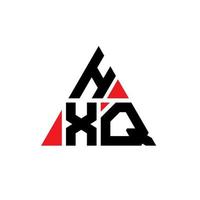 diseño de logotipo de letra triangular hxq con forma de triángulo. monograma de diseño de logotipo de triángulo hxq. plantilla de logotipo de vector de triángulo hxq con color rojo. logotipo triangular hxq logotipo simple, elegante y lujoso.