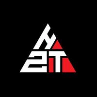 Diseño de logotipo de letra triangular hzt con forma de triángulo. monograma de diseño de logotipo de triángulo hzt. plantilla de logotipo de vector de triángulo hzt con color rojo. logotipo triangular hzt logotipo simple, elegante y lujoso.