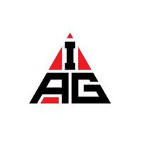 diseño de logotipo de letra triangular iag con forma de triángulo. monograma de diseño del logotipo del triángulo iag. plantilla de logotipo de vector de triángulo iag con color rojo. logo triangular de iag logo simple, elegante y lujoso.