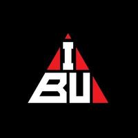 Diseño del logotipo de la letra del triángulo ibu con forma de triángulo. monograma de diseño del logotipo del triángulo ibu. Plantilla de logotipo de vector de triángulo ibu con color rojo. logotipo triangular ibu logotipo simple, elegante y lujoso.