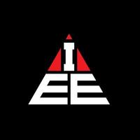 iee diseño de logotipo de letra triangular con forma de triángulo. monograma de diseño de logotipo de triángulo iee. plantilla de logotipo de vector de triángulo iee con color rojo. iee logo triangular logo simple, elegante y lujoso.