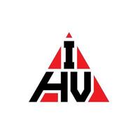 diseño de logotipo de letra triangular ihv con forma de triángulo. monograma de diseño del logotipo del triángulo ihv. plantilla de logotipo de vector de triángulo ihv con color rojo. logotipo triangular ihv logotipo simple, elegante y lujoso.