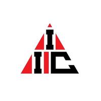 Diseño de logotipo de letra triangular iic con forma de triángulo. monograma de diseño del logotipo del triángulo iic. plantilla de logotipo de vector de triángulo iic con color rojo. logotipo triangular iic logotipo simple, elegante y lujoso.
