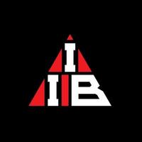 IIB triangle letter logo design with triangle shape. IIB triangle logo design monogram. IIB triangle vector logo template with red color. IIB triangular logo Simple, Elegant, and Luxurious Logo.