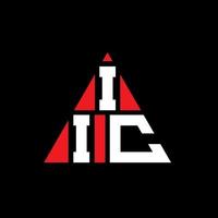 Diseño de logotipo de letra triangular iic con forma de triángulo. monograma de diseño del logotipo del triángulo iic. plantilla de logotipo de vector de triángulo iic con color rojo. logotipo triangular iic logotipo simple, elegante y lujoso.