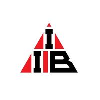 IIB triangle letter logo design with triangle shape. IIB triangle logo design monogram. IIB triangle vector logo template with red color. IIB triangular logo Simple, Elegant, and Luxurious Logo.