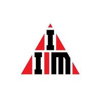 diseño de logotipo de letra triangular iim con forma de triángulo. monograma de diseño de logotipo de triángulo iim. plantilla de logotipo de vector de triángulo iim con color rojo. logotipo triangular iim logotipo simple, elegante y lujoso.