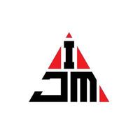 Diseño de logotipo de letra triangular ijm con forma de triángulo. monograma de diseño del logotipo del triángulo ijm. plantilla de logotipo de vector de triángulo ijm con color rojo. logotipo triangular ijm logotipo simple, elegante y lujoso.