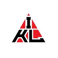 Diseño de logotipo de letra triangular ikl con forma de triángulo. monograma de diseño del logotipo del triángulo ikl. Plantilla de logotipo de vector de triángulo ikl con color rojo. logotipo triangular ikl logotipo simple, elegante y lujoso.