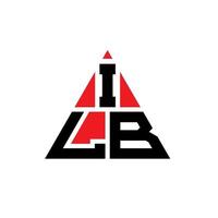 ILB triangle letter logo design with triangle shape. ILB triangle logo design monogram. ILB triangle vector logo template with red color. ILB triangular logo Simple, Elegant, and Luxurious Logo.