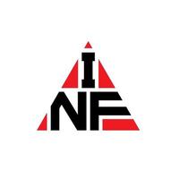 diseño de logotipo de letra triangular inf con forma de triángulo. monograma de diseño de logotipo de triángulo inf. plantilla de logotipo de vector de triángulo inf con color rojo. logotipo triangular inf logotipo simple, elegante y lujoso.