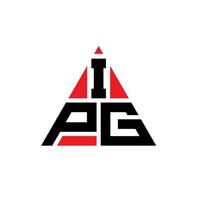 diseño de logotipo de letra de triángulo ipg con forma de triángulo. monograma de diseño del logotipo del triángulo ipg. plantilla de logotipo de vector de triángulo ipg con color rojo. logotipo triangular ipg logotipo simple, elegante y lujoso.