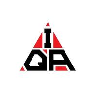 Diseño de logotipo de letra triangular iqa con forma de triángulo. monograma de diseño del logotipo del triángulo iqa. plantilla de logotipo de vector de triángulo iqa con color rojo. logotipo triangular iqa logotipo simple, elegante y lujoso.