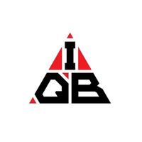 IQB triangle letter logo design with triangle shape. IQB triangle logo design monogram. IQB triangle vector logo template with red color. IQB triangular logo Simple, Elegant, and Luxurious Logo.