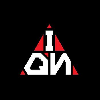 IQN triangle letter logo design with triangle shape. IQN triangle logo design monogram. IQN triangle vector logo template with red color. IQN triangular logo Simple, Elegant, and Luxurious Logo.