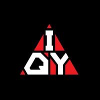 diseño de logotipo de letra triangular iqy con forma de triángulo. monograma de diseño de logotipo de triángulo iqy. plantilla de logotipo de vector de triángulo iqy con color rojo. logotipo triangular iqy logotipo simple, elegante y lujoso.