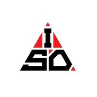 ISO triangle letter logo design with triangle shape. ISO triangle logo design monogram. ISO triangle vector logo template with red color. ISO triangular logo Simple, Elegant, and Luxurious Logo.