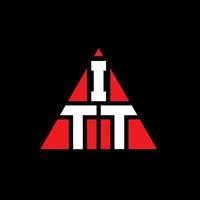 ITT triangle letter logo design with triangle shape. ITT triangle logo design monogram. ITT triangle vector logo template with red color. ITT triangular logo Simple, Elegant, and Luxurious Logo.