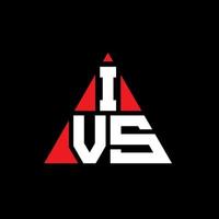 diseño de logotipo de letra triangular ivs con forma de triángulo. monograma de diseño de logotipo de triángulo ivs. plantilla de logotipo de vector de triángulo ivs con color rojo. logotipo triangular ivs logotipo simple, elegante y lujoso.