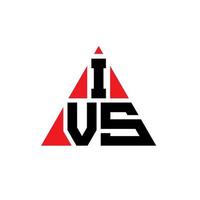 diseño de logotipo de letra triangular ivs con forma de triángulo. monograma de diseño de logotipo de triángulo ivs. plantilla de logotipo de vector de triángulo ivs con color rojo. logo triangular ivs logo simple, elegante y lujoso.