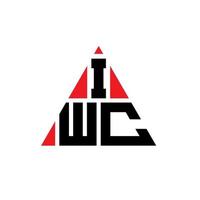 Diseño de logotipo de letra triangular iwc con forma de triángulo. monograma de diseño del logotipo del triángulo iwc. Plantilla de logotipo de vector de triángulo iwc con color rojo. logotipo triangular iwc logotipo simple, elegante y lujoso.