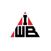 Diseño de logotipo de letra triangular iwb con forma de triángulo. Monograma de diseño del logotipo del triángulo iwb. Plantilla de logotipo de vector de triángulo iwb con color rojo. logotipo triangular iwb logotipo simple, elegante y lujoso.
