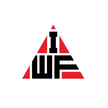 Diseño de logotipo de letra triangular iwf con forma de triángulo. Monograma de diseño de logotipo de triángulo iwf. plantilla de logotipo de vector de triángulo iwf con color rojo. logotipo triangular iwf logotipo simple, elegante y lujoso.