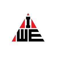 diseño de logotipo de letra triangular iwe con forma de triángulo. monograma de diseño del logotipo del triángulo iwe. plantilla de logotipo de vector de triángulo iwe con color rojo. logotipo triangular iwe logotipo simple, elegante y lujoso.