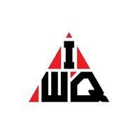 Diseño de logotipo de letra triangular iwq con forma de triángulo. monograma de diseño del logotipo del triángulo iwq. plantilla de logotipo de vector de triángulo iwq con color rojo. logotipo triangular iwq logotipo simple, elegante y lujoso.