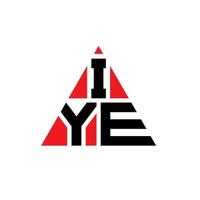 IYE triangle letter logo design with triangle shape. IYE triangle logo design monogram. IYE triangle vector logo template with red color. IYE triangular logo Simple, Elegant, and Luxurious Logo.