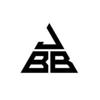 diseño de logotipo de letra triangular jbb con forma de triángulo. monograma de diseño del logotipo del triángulo jbb. plantilla de logotipo de vector de triángulo jbb con color rojo. logotipo triangular jbb logotipo simple, elegante y lujoso.